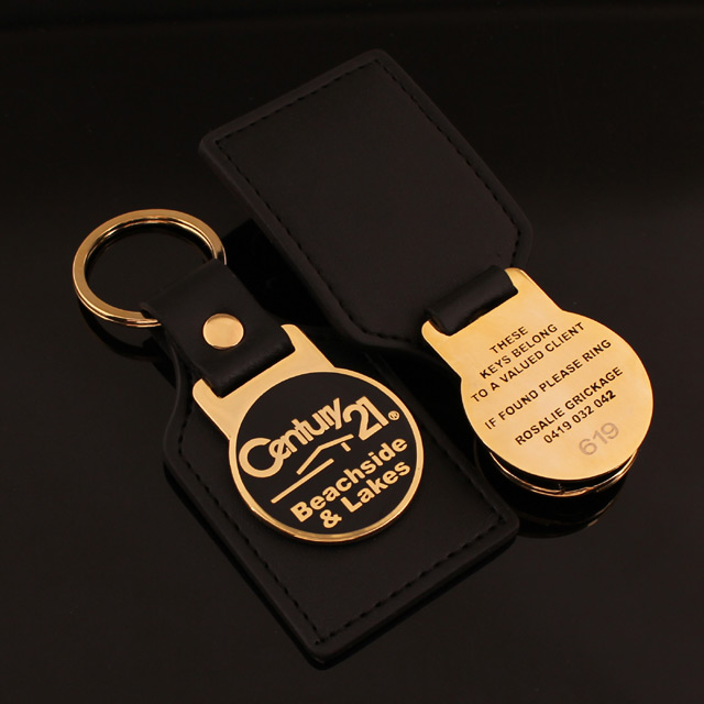 Do you know we also provide Leather Keychains for your badges?